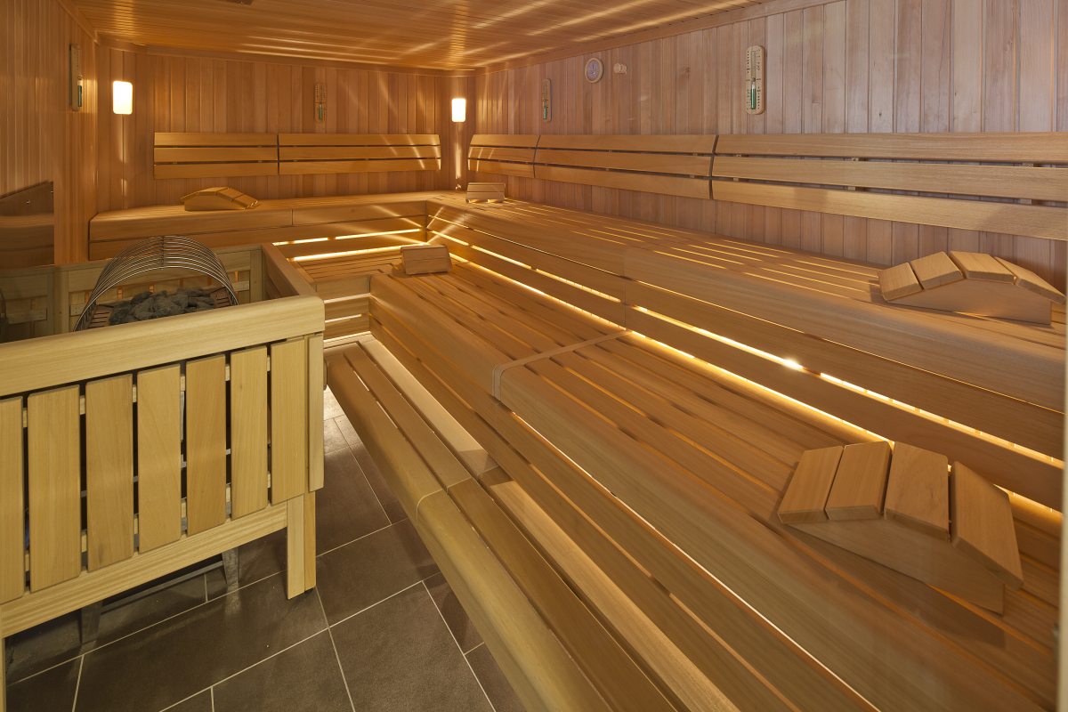 Sauna vom Explorer Hotel Oberstdorf, Fischen.
