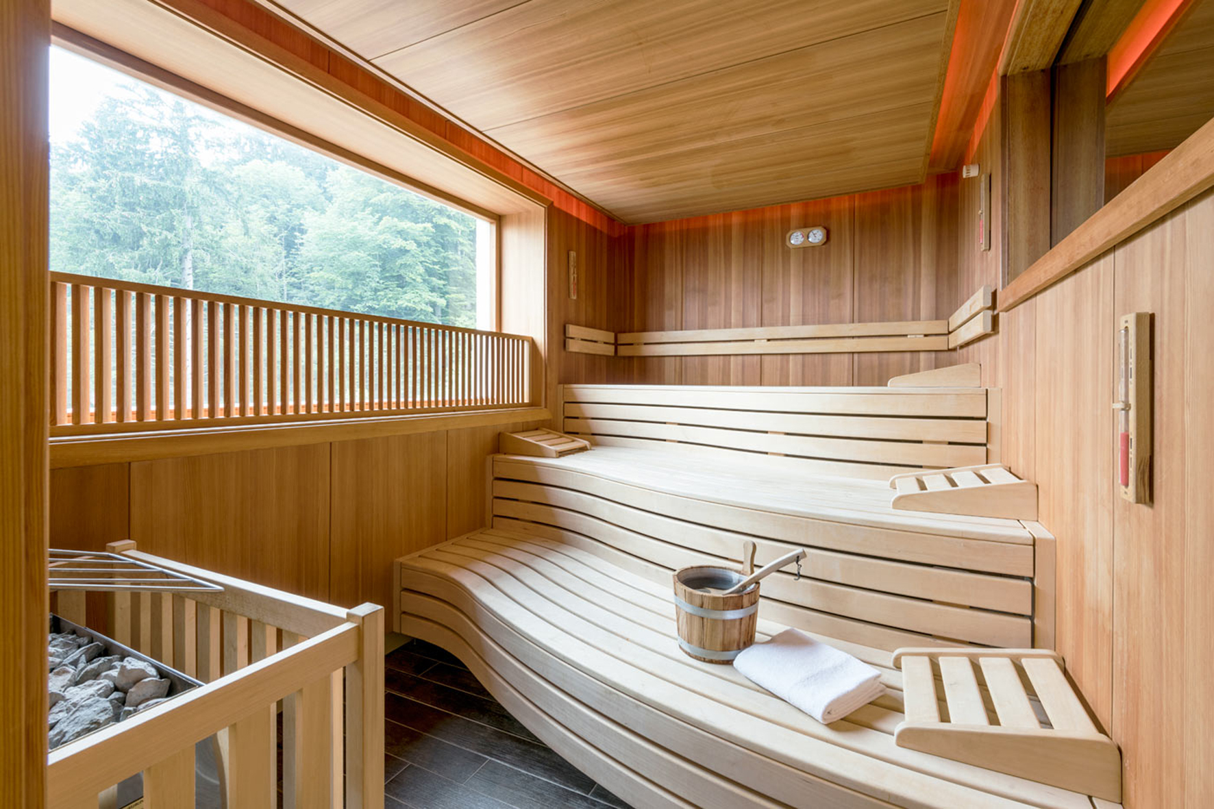 Sauna im Hotel Der Westerhof, Tegernsee.
