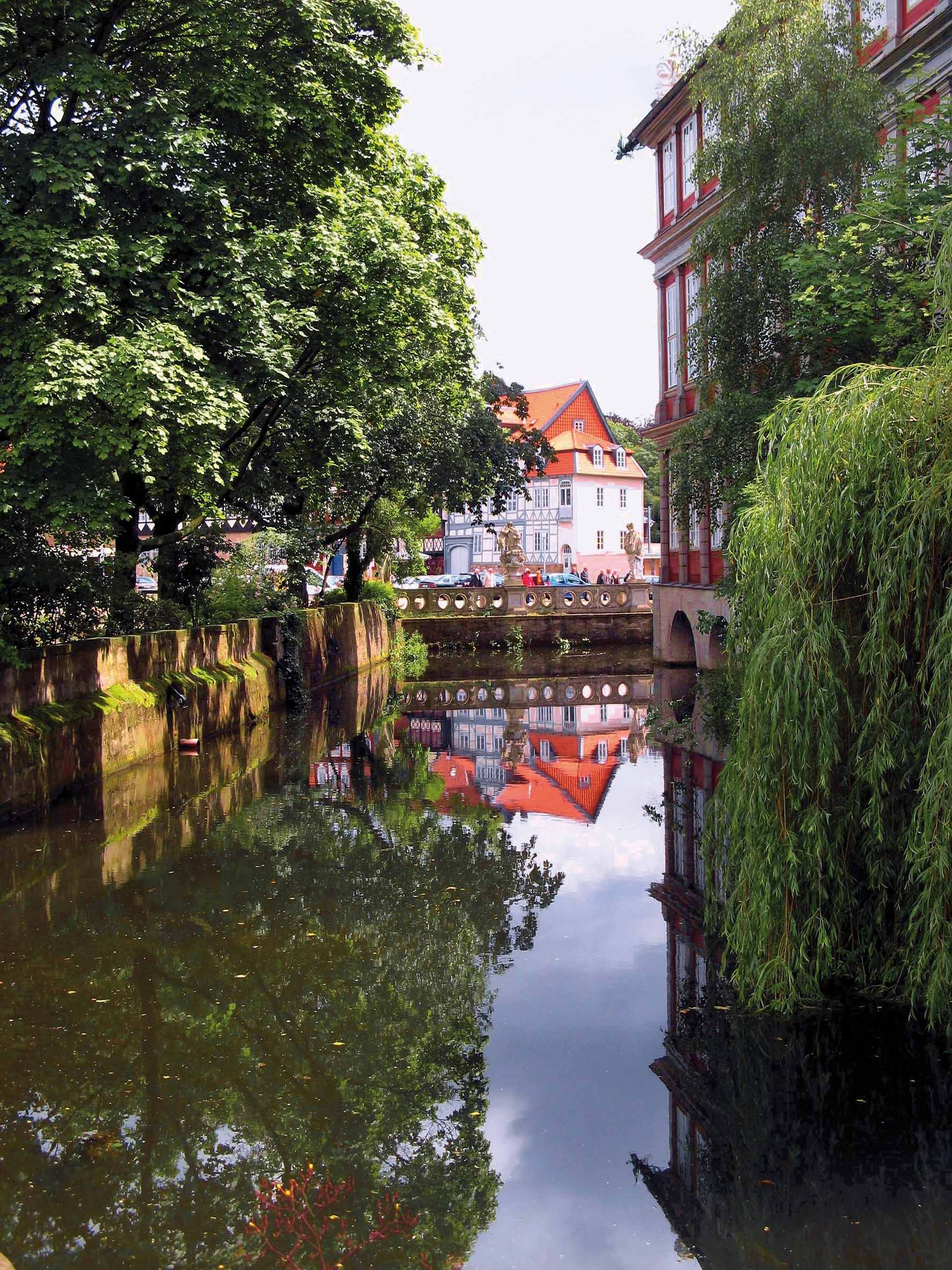 Der Wolfenbütteler Schlossgraben - malerisch schön lädt er ein zum Träumen.