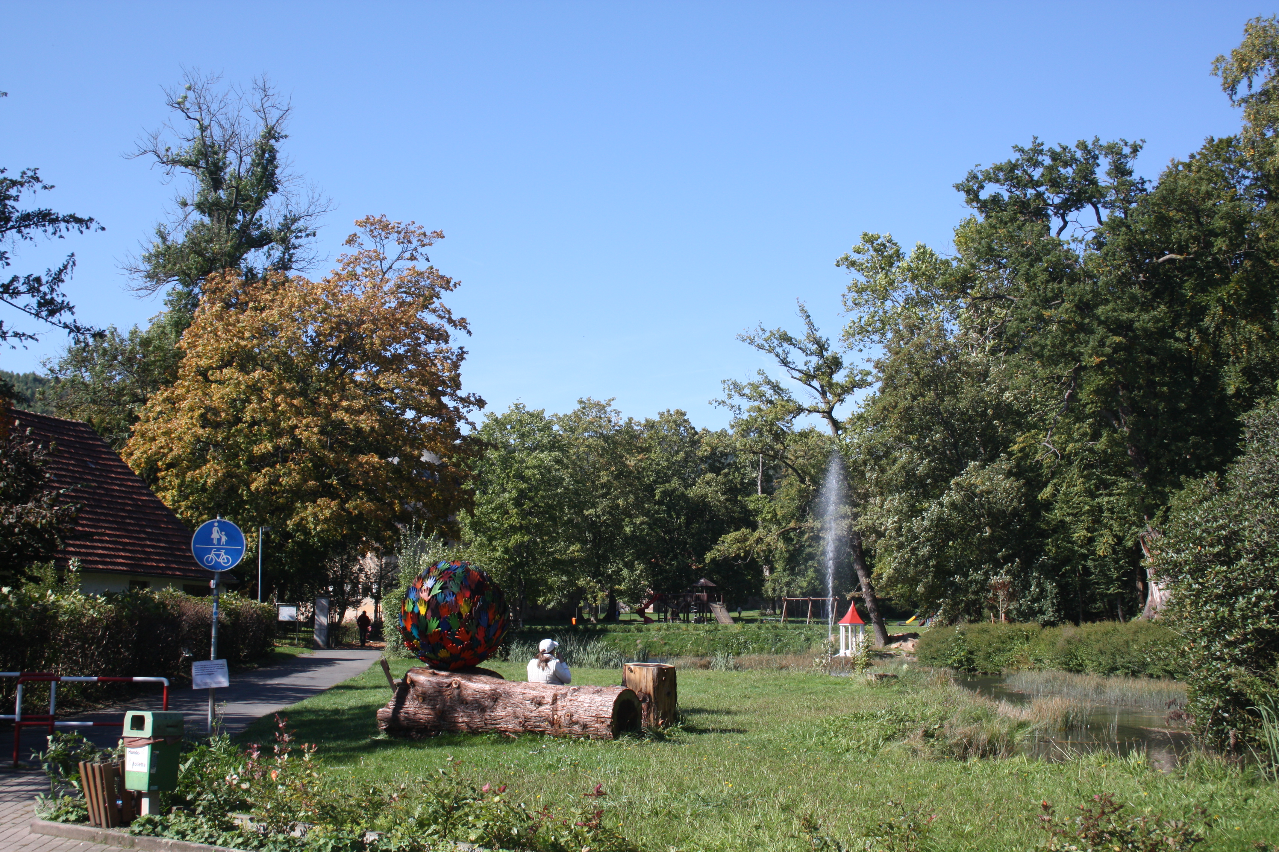 Der Schlosspark von Wächtersbach mit dem gerne genutzten Spielplatz.