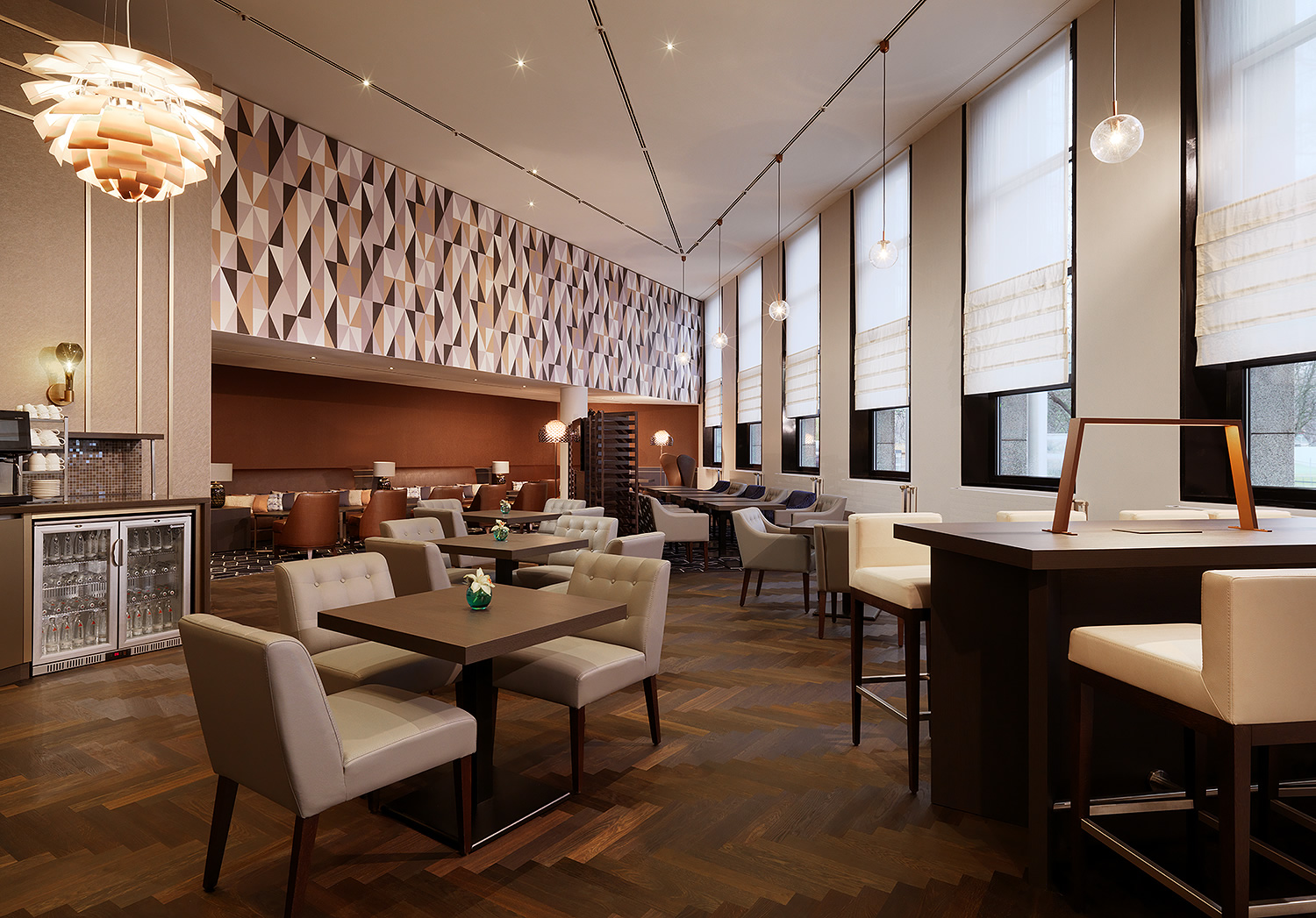 Sheraton Club Lounge im Sheraton Grand Hotel Esplanade, Berlin.
