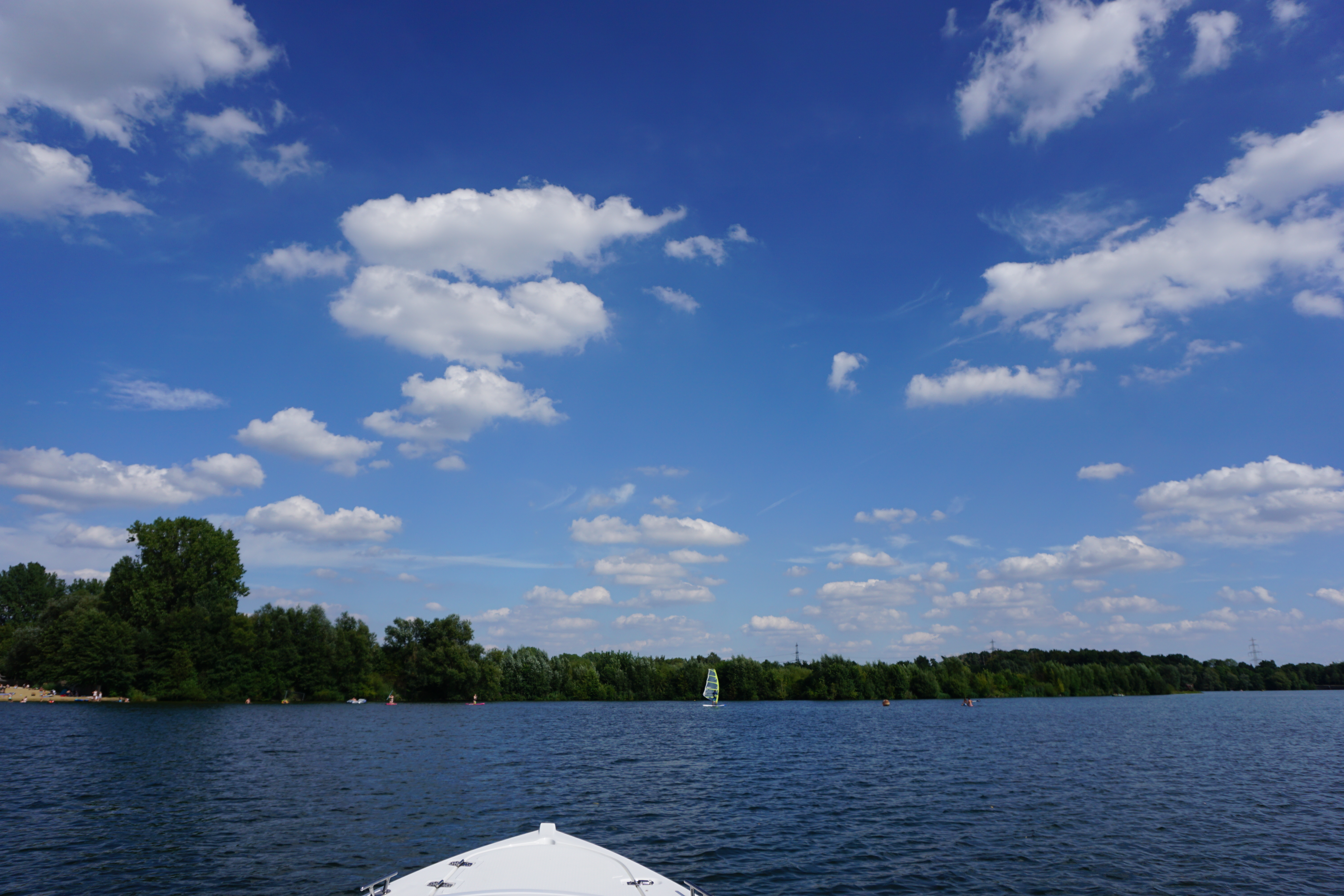 Bootsfahrt auf dem Lippesee.
