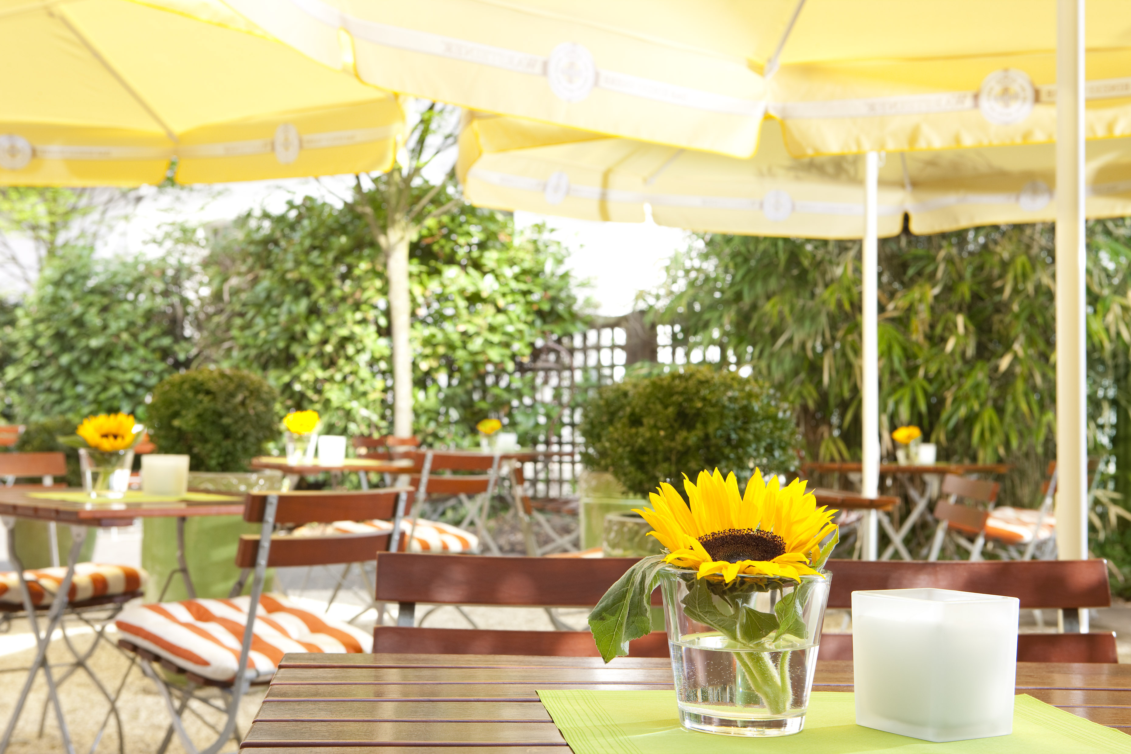 Terrasse Welcome Hotel, Marburg.
