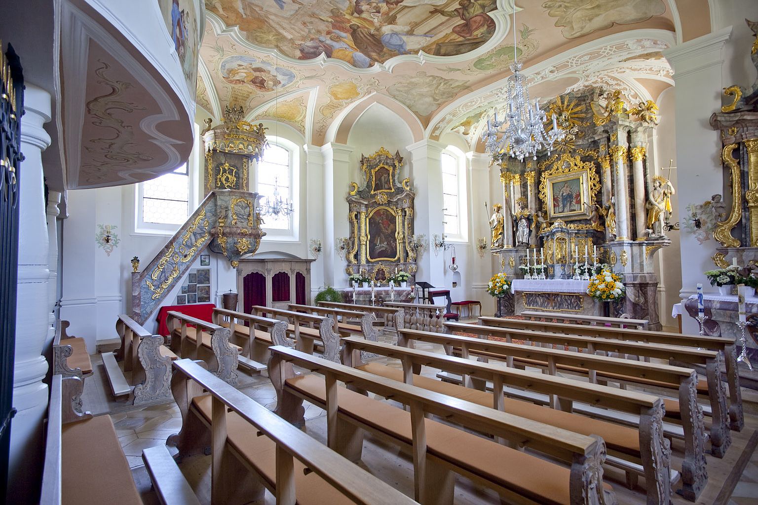 Wallfahrtskirche Maria Hilf im Deininger Ortsteil Lengenbach.
