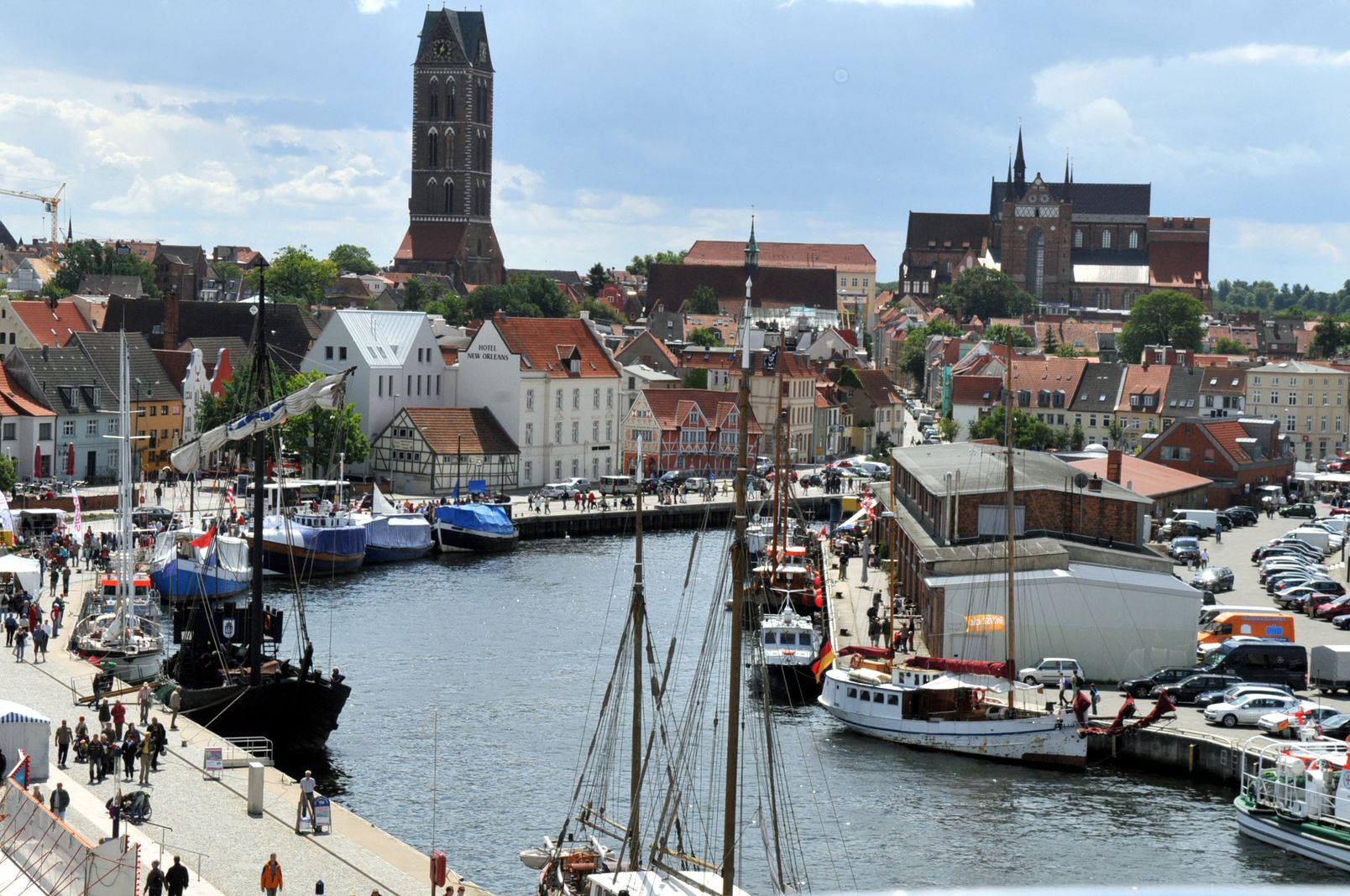 Der Hafen der Hansestadt Wismar.
