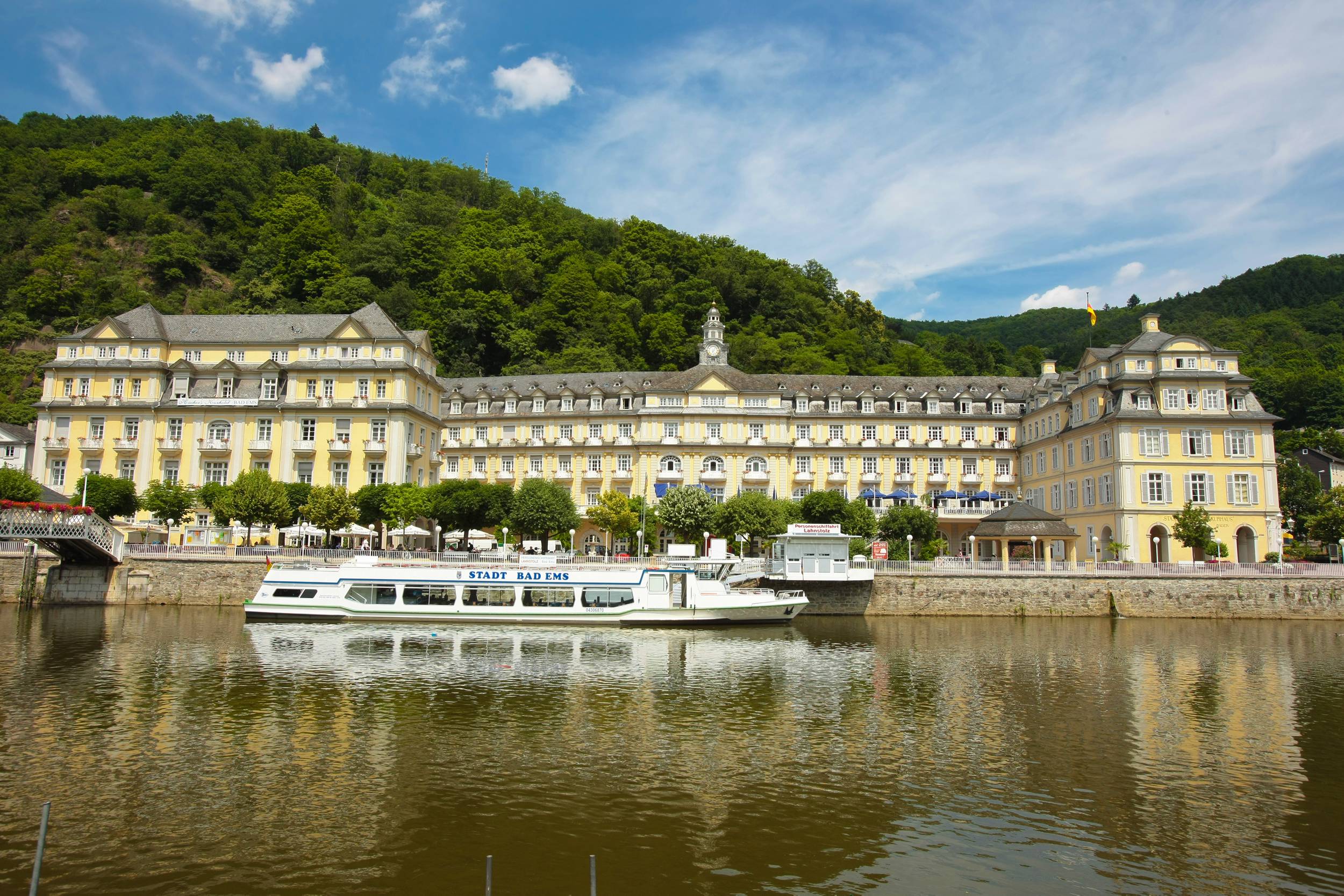 Das barocke Badeschloss von Bad Ems.
