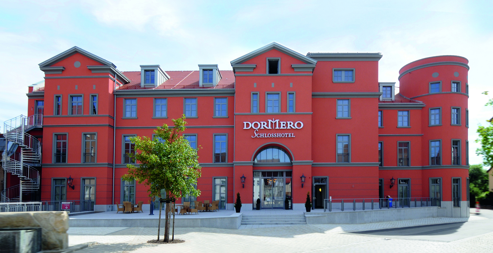 Außenansicht vom DORMERO Schlosshotel, Reichenschwand.
