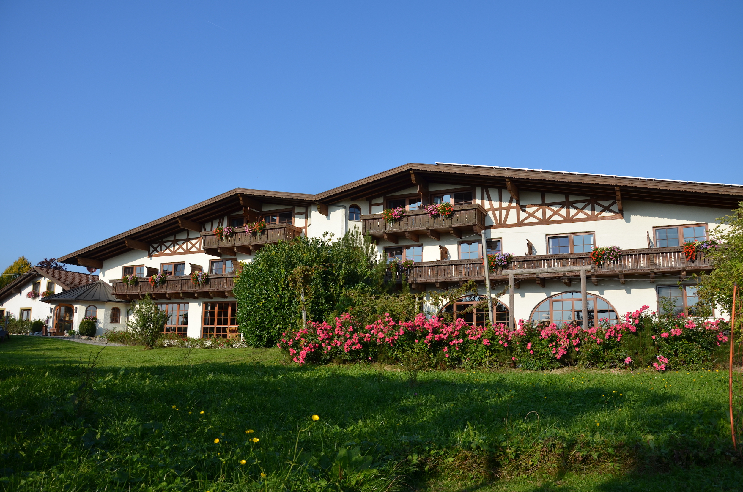 Außenansicht vom Naturresort Gerbehof, Friedrichshafen.
