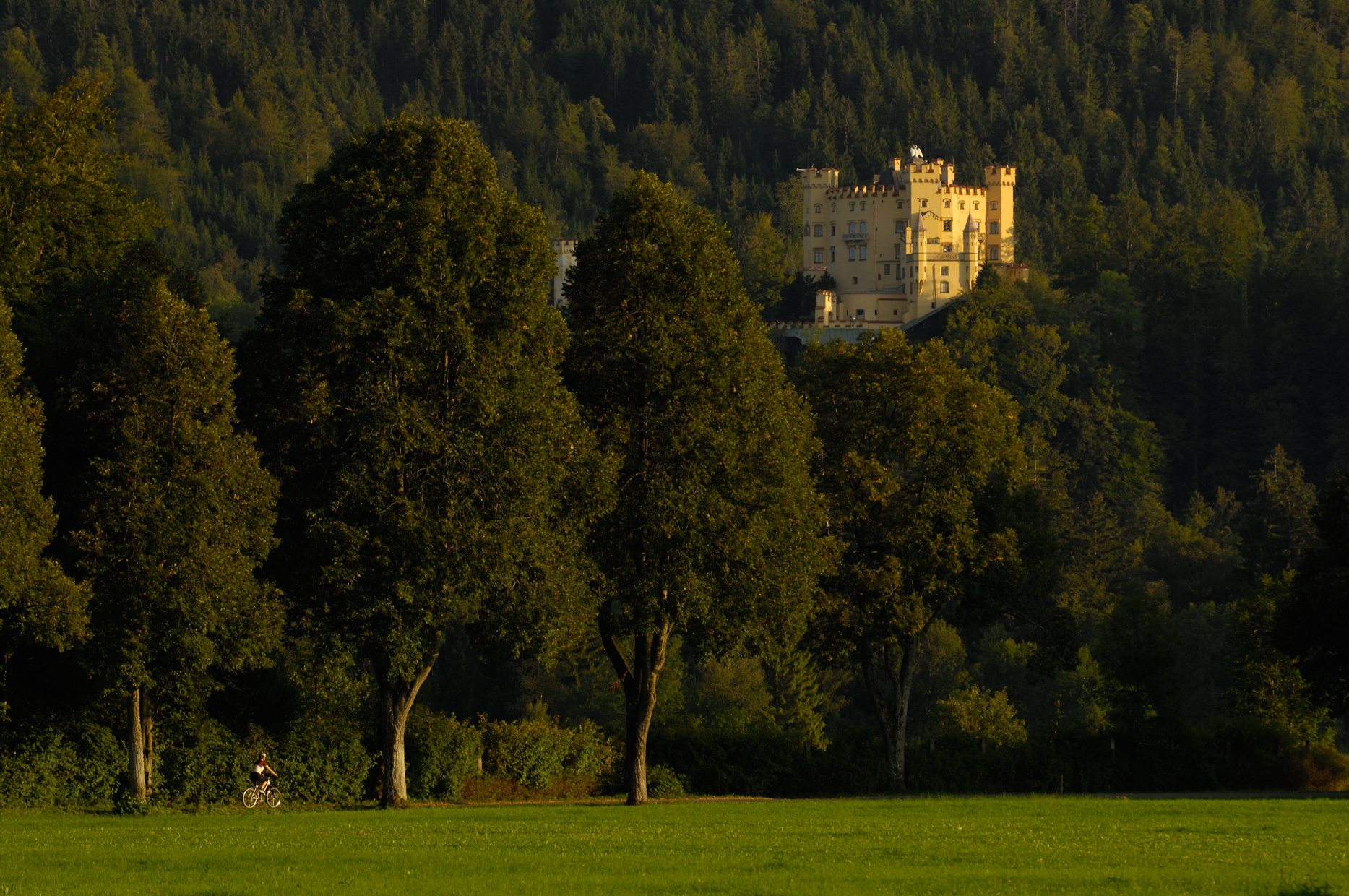Schloss Hohenschwangau im Ortsteil Hohenschwangau der Gemeinde Schwangau. 
