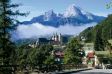 Blick vom Lockstein auf Berchtesgaden mit dem 2713 m hohen Watzmann im Hintergrund.

