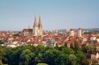 Blick auf die Domstadt Regensburg - mittelalterliche Stadt an der Donau.