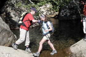 Wanderszene der deutschen Mittelgebirge